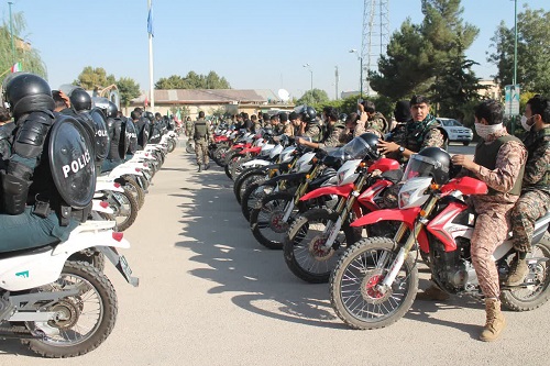 رژه یگان‌های موتوری  در همدان برگزار شد