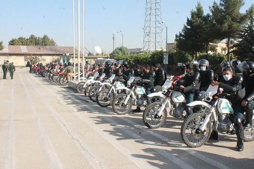 رژه یگان‌های موتوری  در همدان برگزار شد