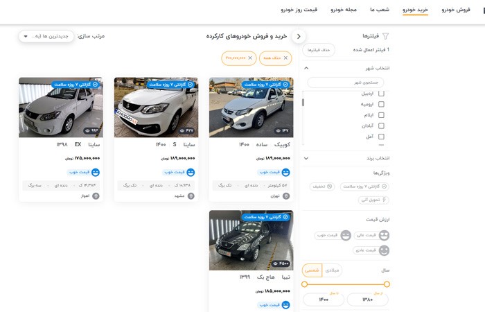 راهنمای جامع خرید خودرو کارکرده در آمل راهنمای جامع خرید خودرو کارکرده در آمل