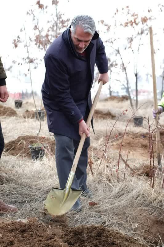 مراسم درختکاری در پارک جنگلی سپید کمرچال میگون