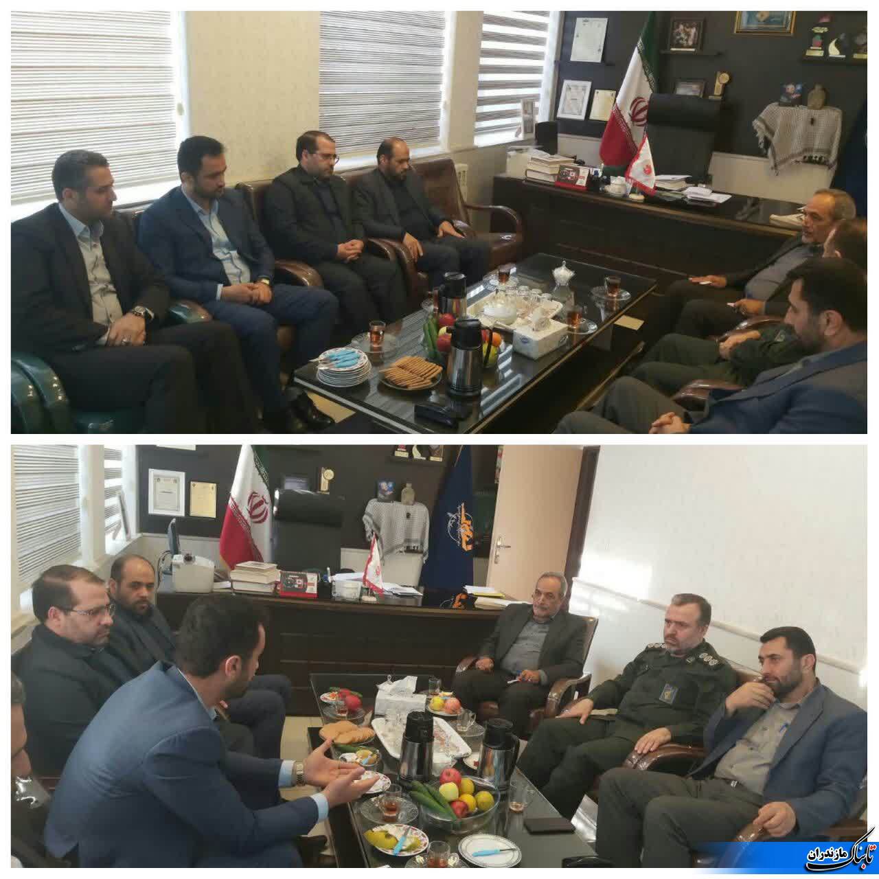 فرمانده حوزه بسیج شرکت مادر تخصصی تولید برق حرارتی با فرمانده سپاه ناحیه نكا دیدار کرد