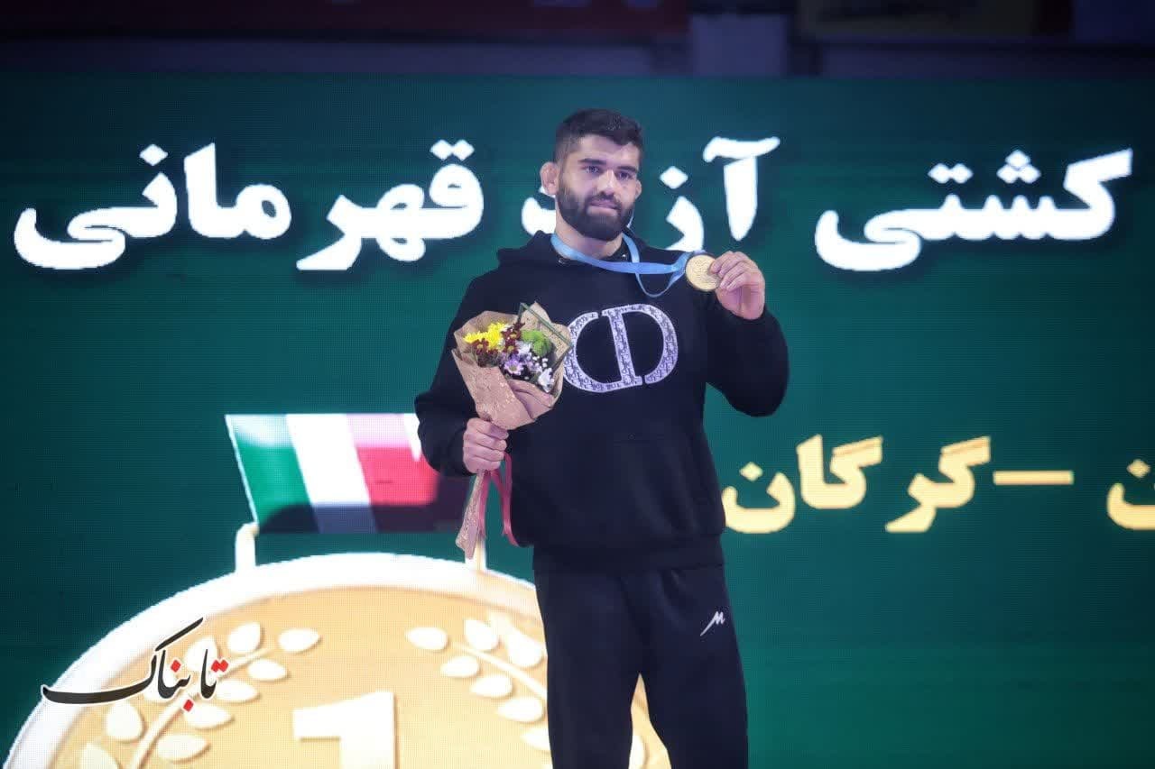 اختتامیه رقابت‌های کشتی آزاد قهرمانی کشور در گرگان+تصاویر