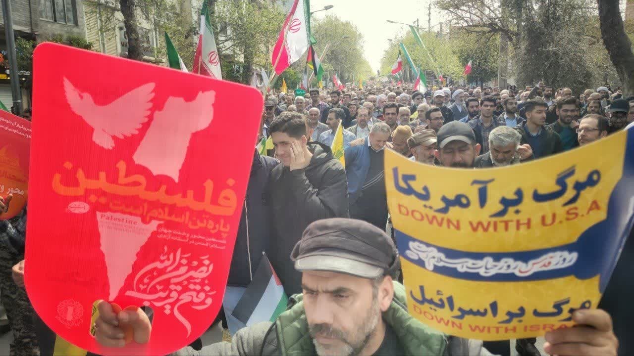 حضور پر شور اقوام در راهپیمایی روز قدس و دفاع از مردم فلسطین + تصاویر