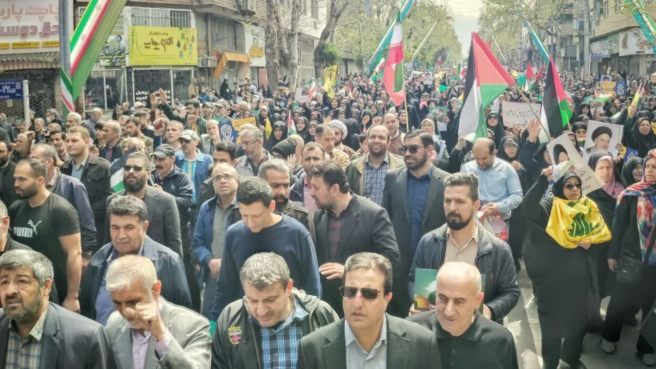 حضور پر شور اقوام در راهپیمایی روز قدس و دفاع از مردم فلسطین + تصاویر